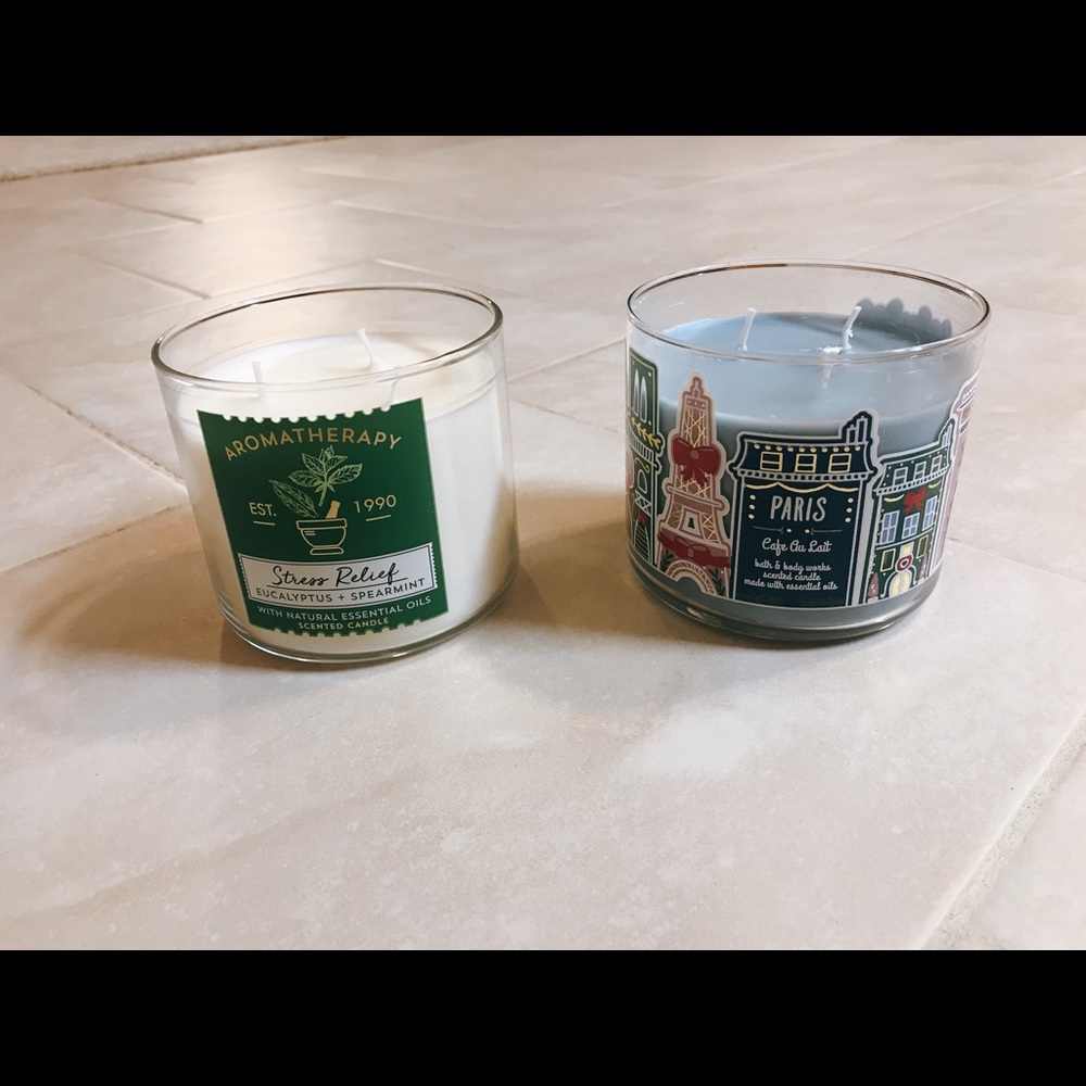 New Bath and Body Works 3 Wick Candles (set of 2)